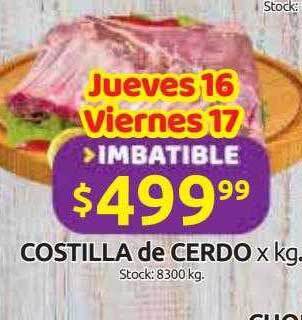 Cordiez Costilla De Cerdo oferta