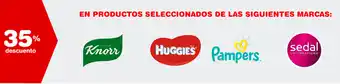Atomo Conviene 35% descuento Knorr, Huggies, Pampers, Sedal Productos oferta