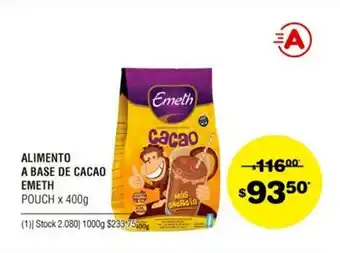 Atomo Conviene Emeth Alimento A Base de Cacao x 400g oferta