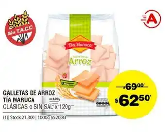 Atomo Conviene Tía Maruca Galletas de Arroz x 120g oferta