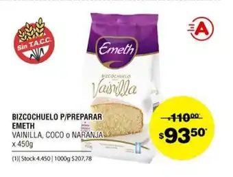 Atomo Conviene Emeth Bizcochuelo P/Preparar x 450g oferta
