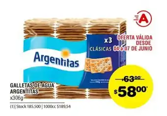 Atomo Conviene Argentitas Galletas de Agua x 306g oferta