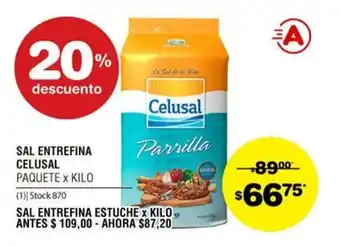 Atomo Conviene Celusal Sal Entrefina x kilo oferta