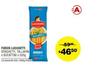 Atomo Conviene Lucchetti Fideos x 500g oferta