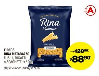 Atomo Conviene Rina Matarazzo Fideos x 500g oferta