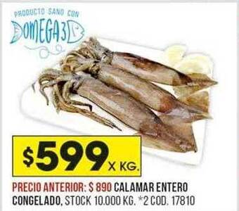Coto Calamar Entero Congelado oferta