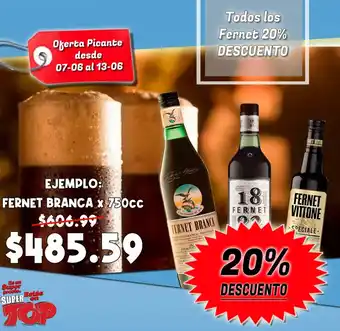 Todos los Fernet 20% descuento