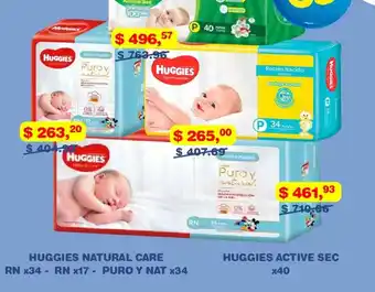 Huggies Natural Care RN x34-RN x17-Puro y Nat x34