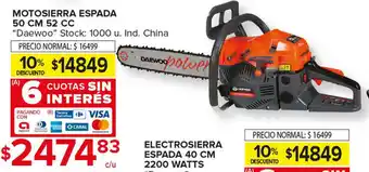 Carrefour Maxi Daewoo Motosierra Espada 50cm 52cc oferta