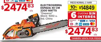 Carrefour Maxi Daewoo Electrosierra Espada 40cm 2200 Watts oferta