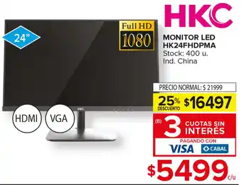 Carrefour Maxi HKC Monitor Led HK24FHDPMA oferta