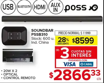 Carrefour Maxi Poss Soundbar PSSB310 oferta
