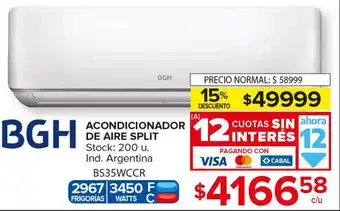 Carrefour Maxi BGH Acondicionador de Aire Split oferta