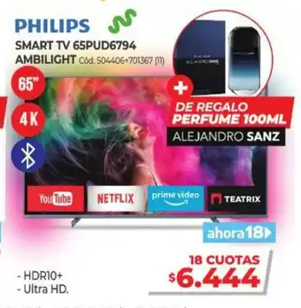Naldo Lombardi PHILIPS Smart Tv 65pud6794 Ambilight oferta