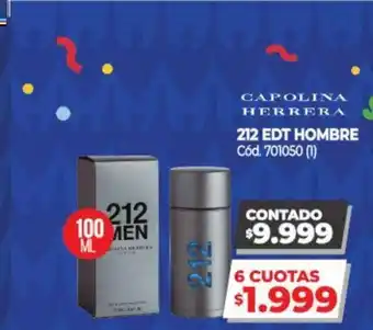 Naldo Lombardi Capolina Herrera 212 Edt Hombre oferta