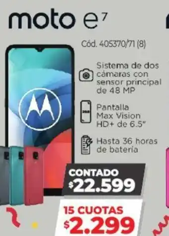 Naldo Lombardi Moto E7 oferta