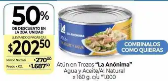 La Anonima Atún En Trozos oferta