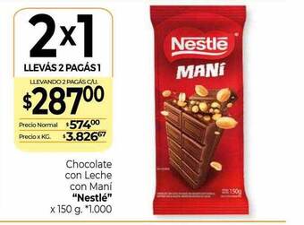 La Anonima Chocolate Con Leche Con Maní oferta