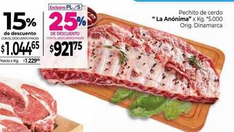 La Anonima Pechito De Cerdo oferta