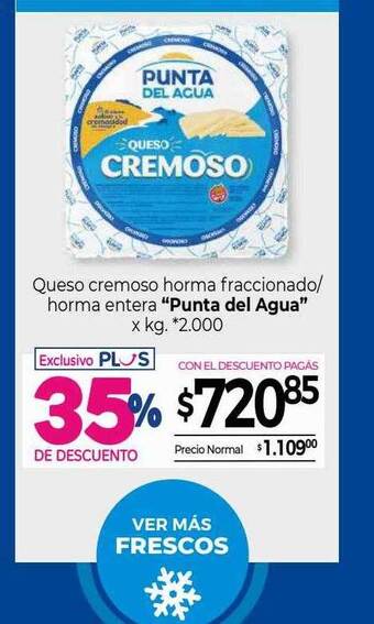 La Anonima Queso Cremoso Horma Fraccionado Horma Entera oferta