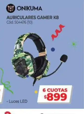 Naldo Lombardi Onikuma Auriculares Gamer K8 oferta