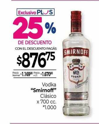 La Anonima Vodka 'smirnoff oferta