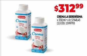 Makro Crema La Serenísima oferta