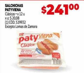 Makro Salchichas Patyviena oferta