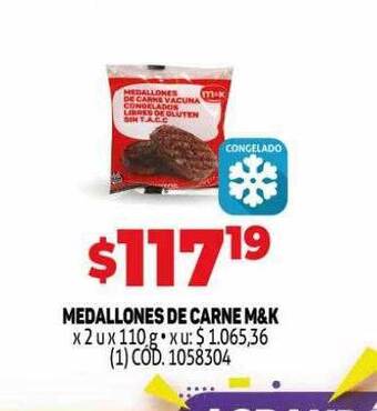 Makro Medallones De Carne M&k oferta