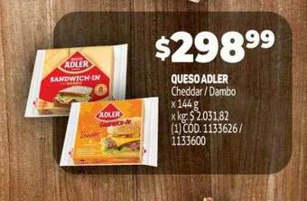 Makro Queso Adler oferta