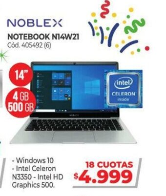 Naldo Lombardi Noblex Notebook N14W21 oferta