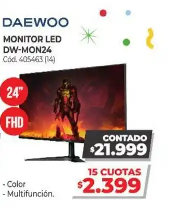 Naldo Lombardi Daewoo Monitor led Dw-Mon24 oferta