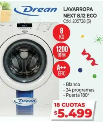 Naldo Lombardi Drean Lavarropa Next 8.12 Eco oferta