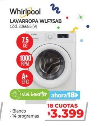 Naldo Lombardi Whirlpool Lavarropa Wlf75ab oferta