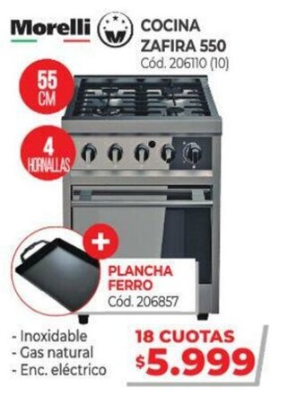 Naldo Lombardi Morelli Cocina Zafira 550 oferta