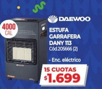 Naldo Lombardi Daewoo Estufa Garrafera Dany 113 oferta