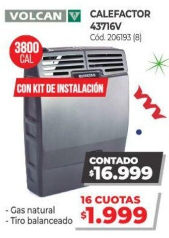 Naldo Lombardi Volcan Calefactor 43716V oferta