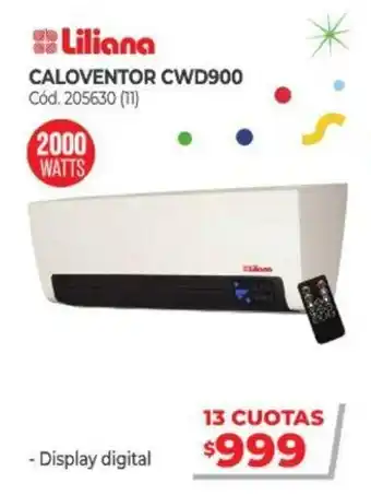 Naldo Lombardi Liliana Caloventor Cwd900 oferta