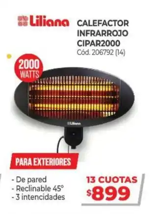 Naldo Lombardi Liliana Calefactor Infrarrojo Cipar2000 oferta
