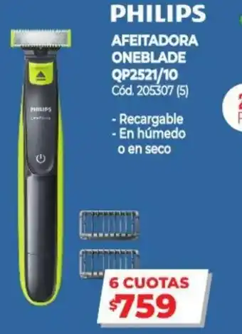 Naldo Lombardi Philips Afeitadora Oneblade Qp2521/10 oferta