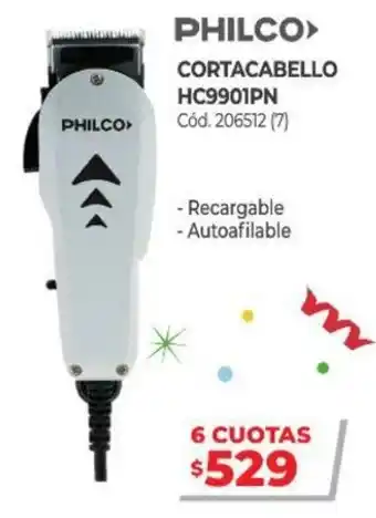 Naldo Lombardi Philco Cortacabello HC9901PN oferta