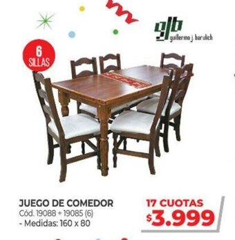 Naldo Lombardi GJB Juego De Comedor oferta