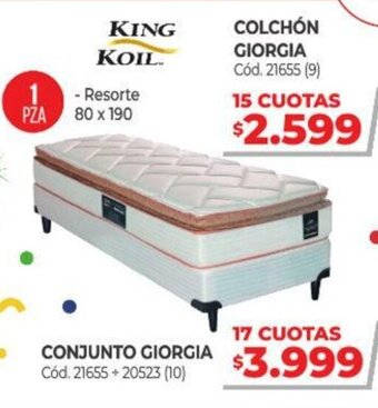 Naldo Lombardi King Koil Colchón Giorgia,Conjunto Giorgia oferta