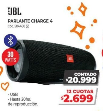 Naldo Lombardi JBL Parlante Charge 4 oferta