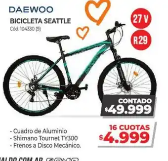 Naldo Lombardi Daewoo Bicicleta Seattle oferta