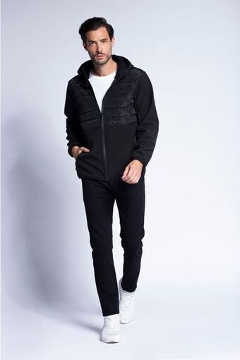Macowens Campera deportiva negra oferta