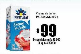 Cooperativa Obrera Crema De Leche Parmalat oferta