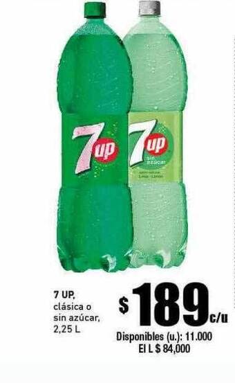 Cooperativa Obrera 7 Up Clásica O Sin Azúcar oferta