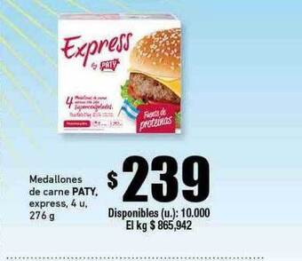 Cooperativa Obrera Medallones De Carne Paty Express oferta