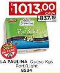Hipermay La Paulina Queso Kgs Port Light oferta